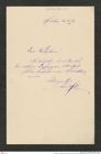 Nachlass Franz Steindachner, Brief von Louis Habel an Franz Steindachner (15.12.1898), Inv.Nr. 192.01, Seite 1